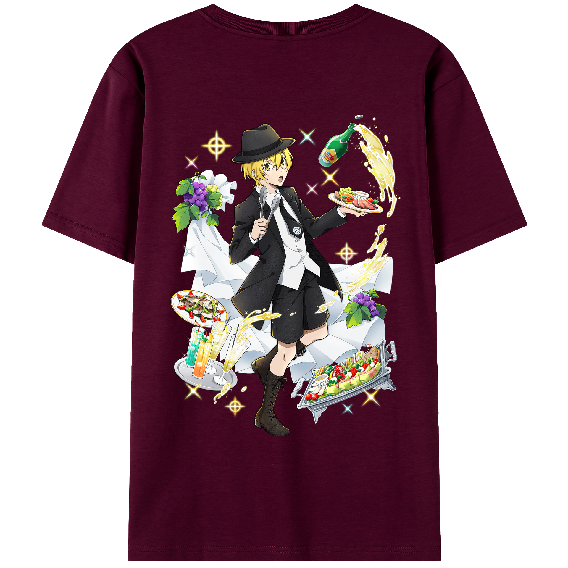 （画像用） 文豪ストレイドッグス Bungo Stray Dogs レディース半袖Tシャツ(バックプリント)